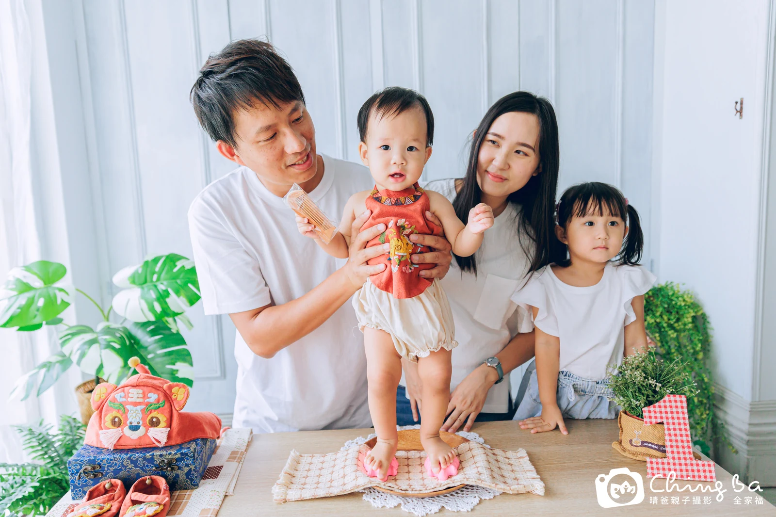 瑞瑞的台中小家庭抓周拍攝現場