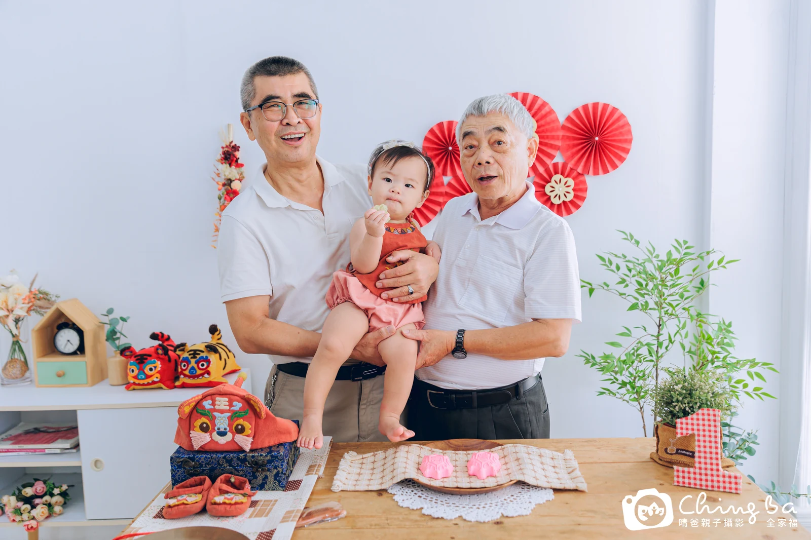 琦的台中小家庭抓周拍攝現場