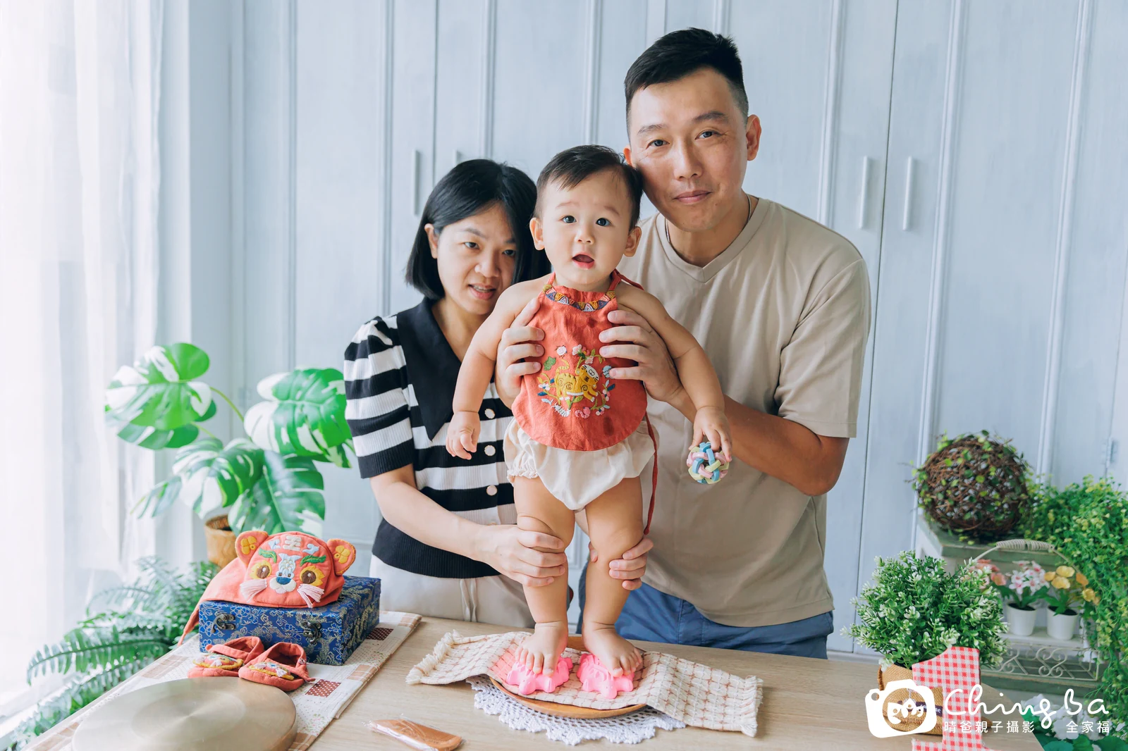 Q寶的台中小家庭抓周拍攝現場