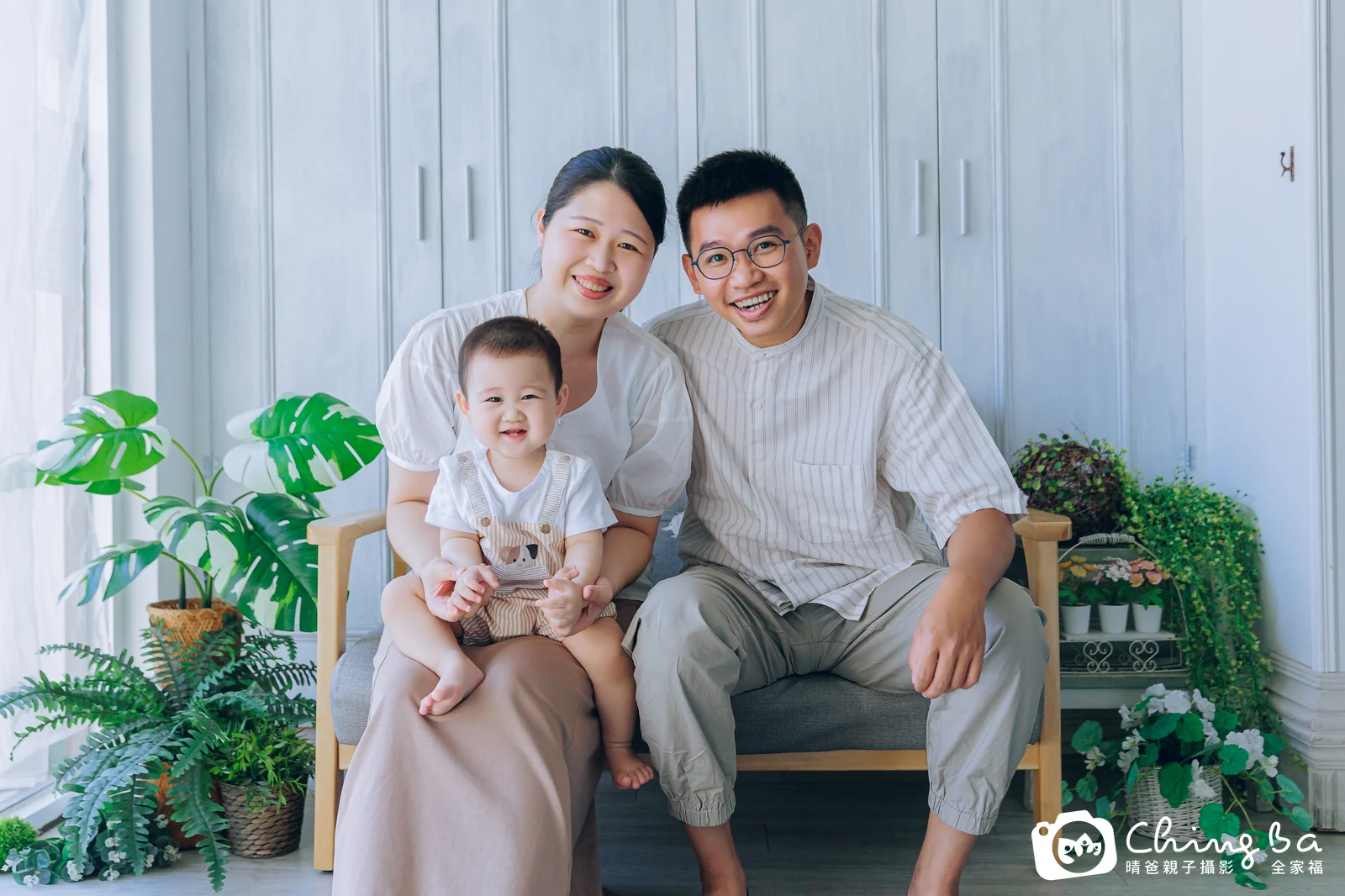 皮的台中小家庭抓周拍攝現場