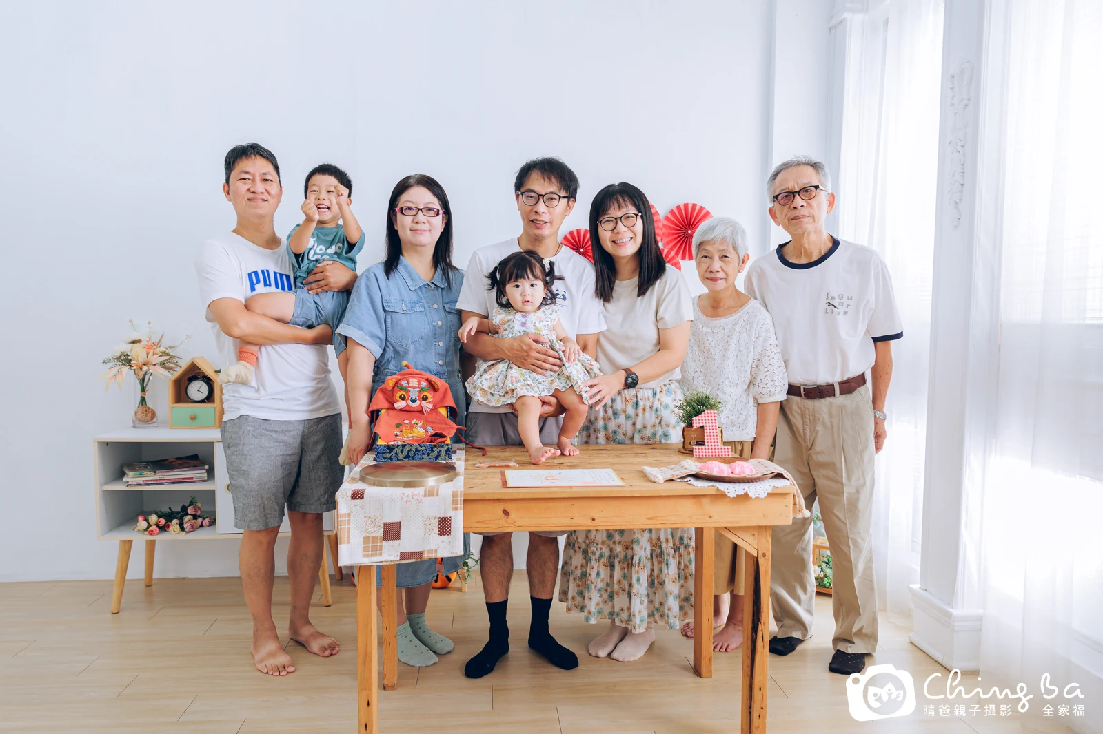 小蘇打的台中小家庭抓周拍攝現場