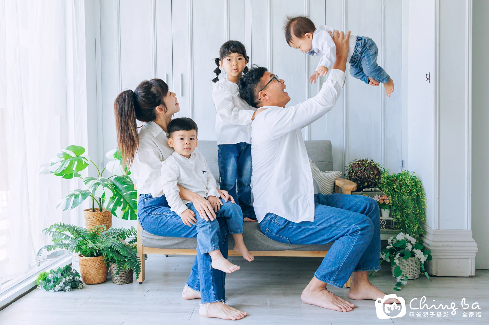 圓寶的台中小家庭抓周拍攝現場