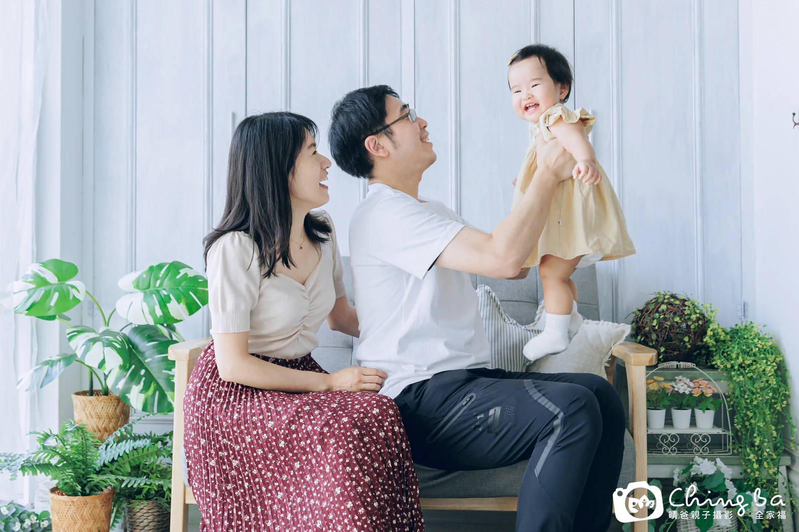 玥玥的台中小家庭抓周拍攝現場