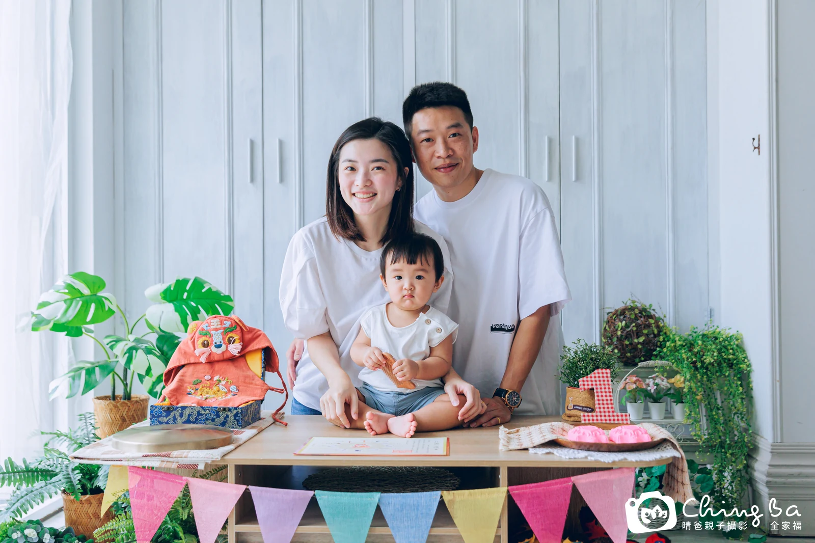 翔翔的台中小家庭抓周拍攝現場