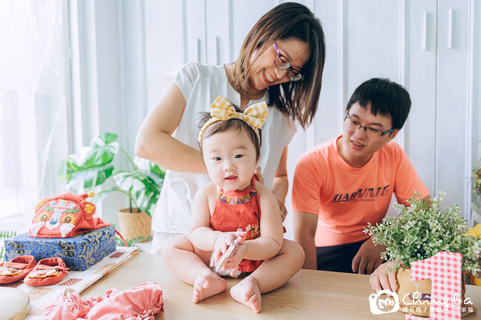 鈞的台中小家庭抓周拍攝現場