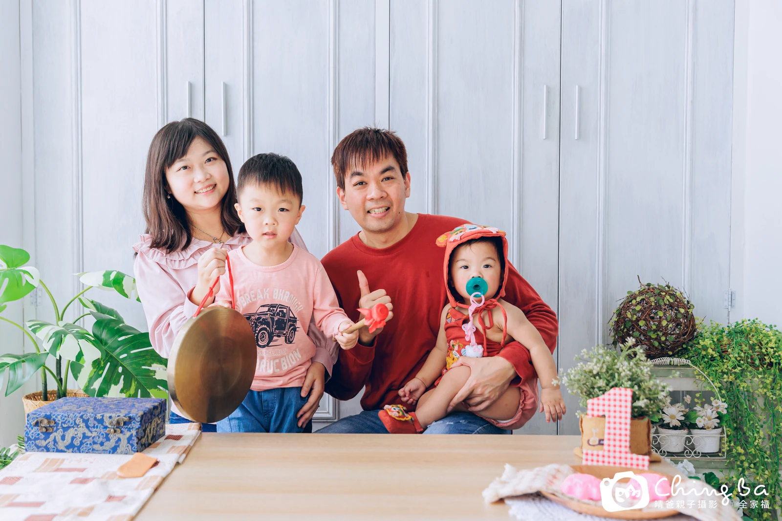 芸的台中小家庭抓周拍攝現場