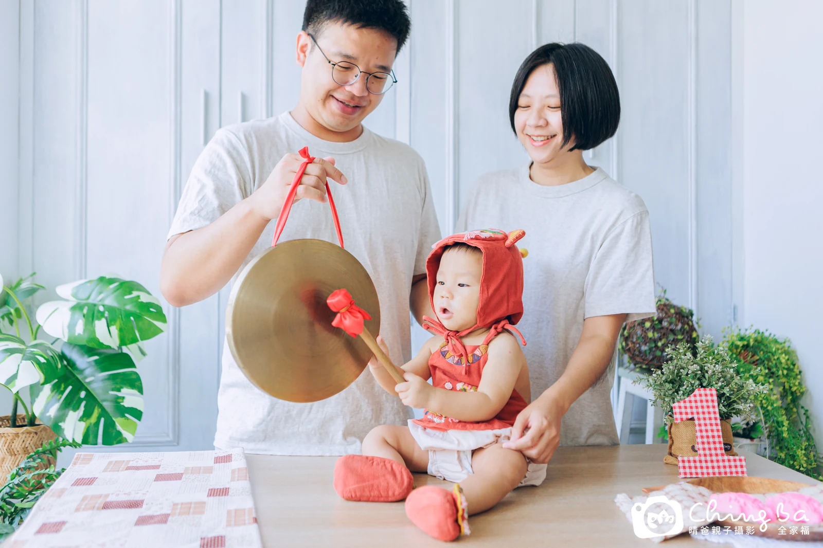 宇的台中小家庭抓周拍攝現場