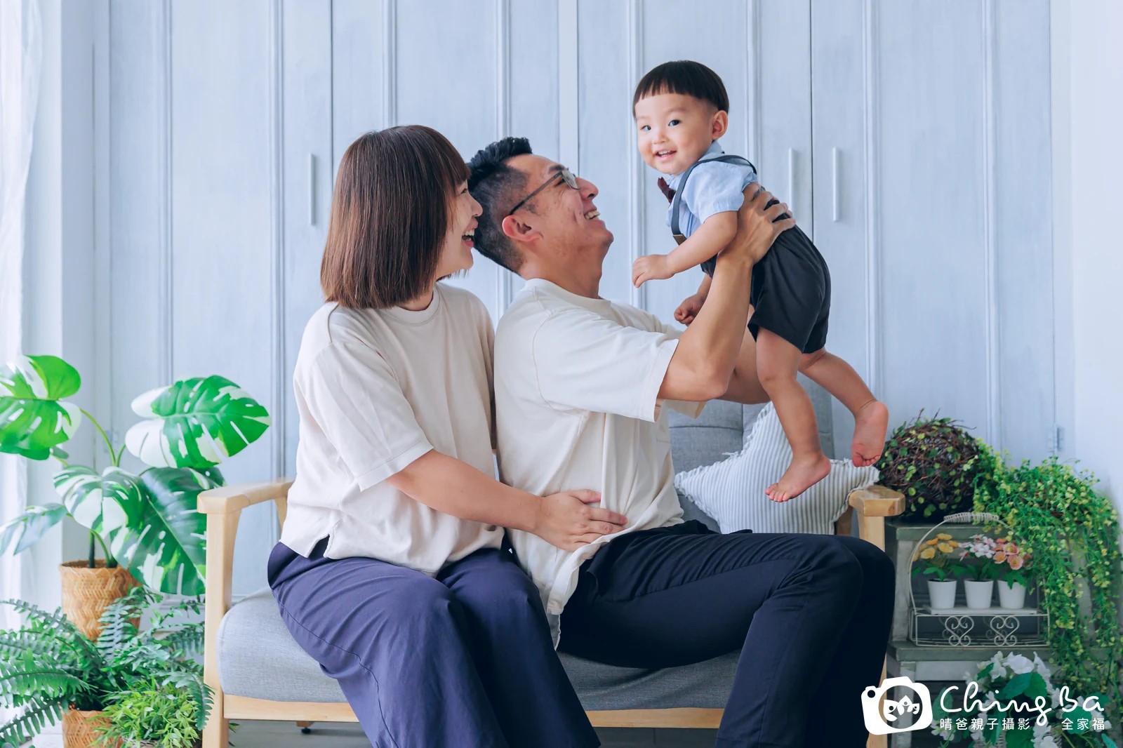 阿睿睿的台中小家庭抓周拍攝現場