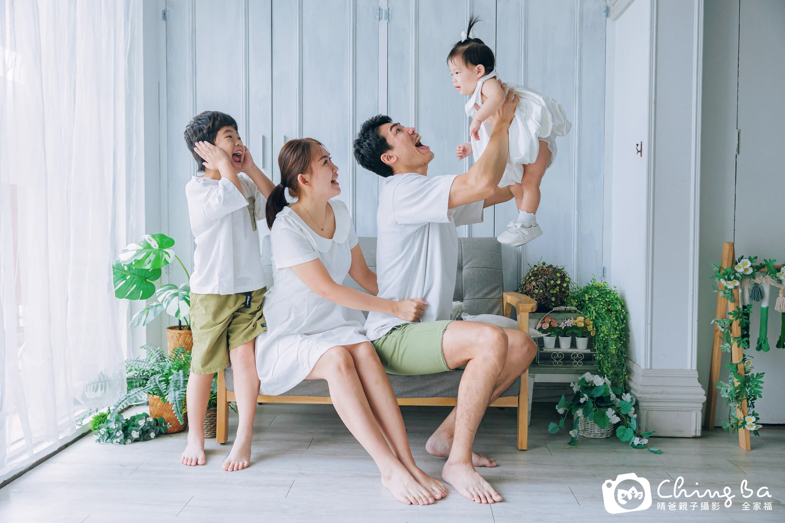 羽的台中小家庭抓周拍攝現場