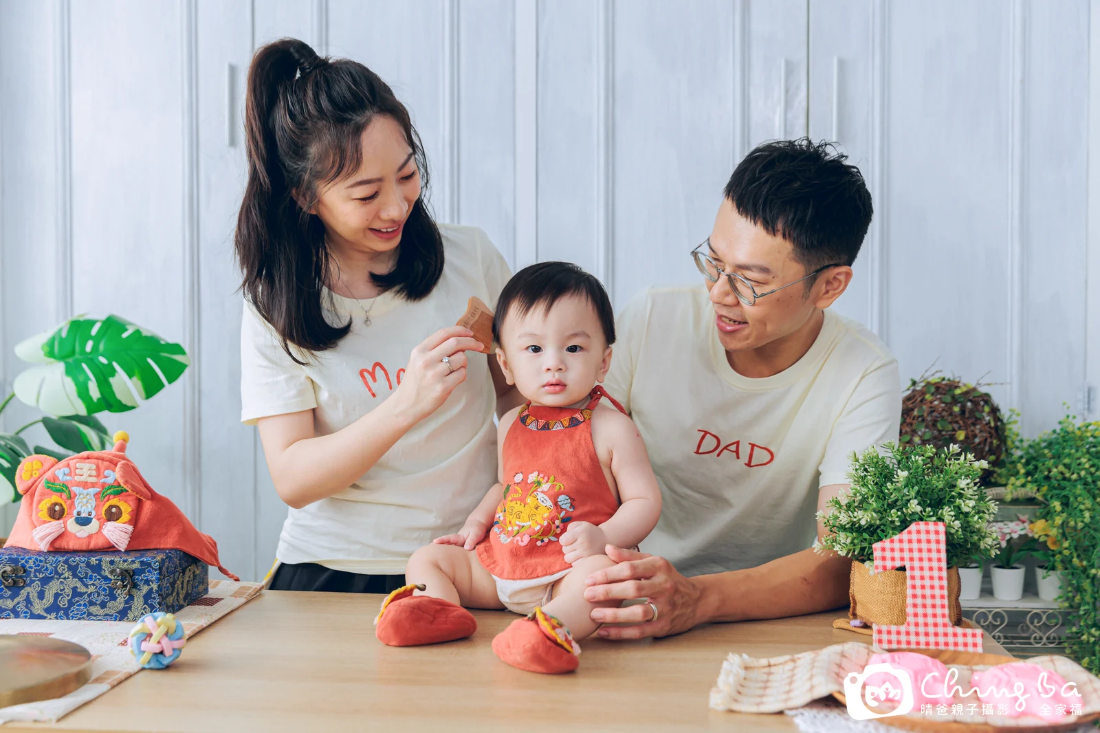 福寶的台中小家庭抓周拍攝現場