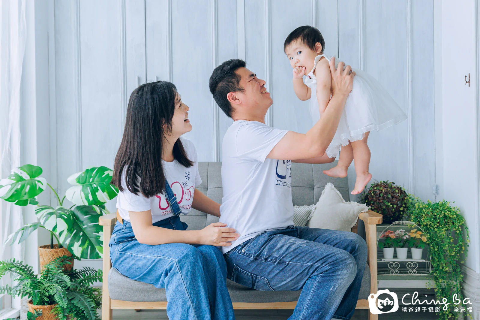 小章魚的台中小家庭抓周拍攝現場