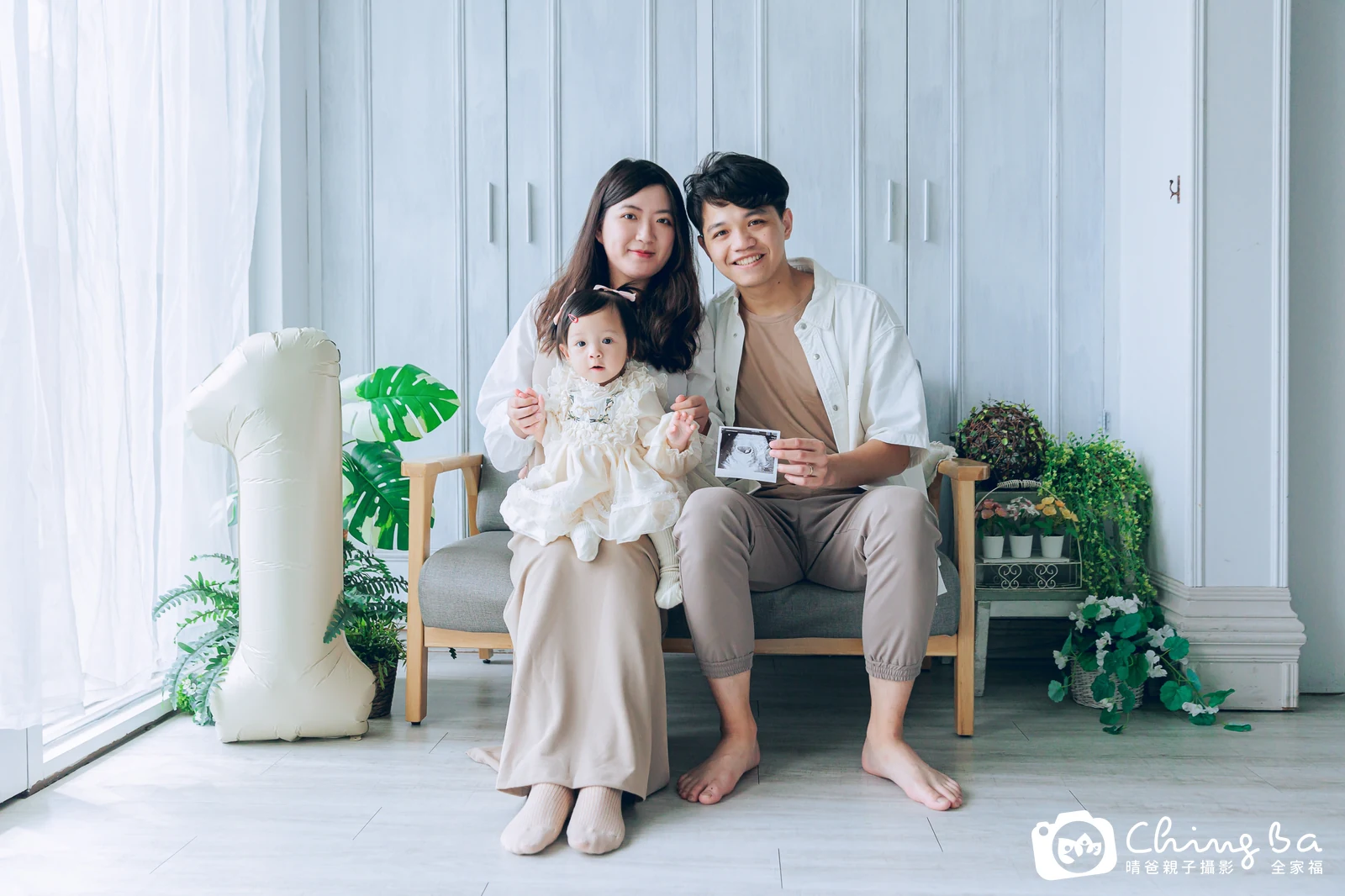 小魚寶的台中小家庭抓周拍攝現場