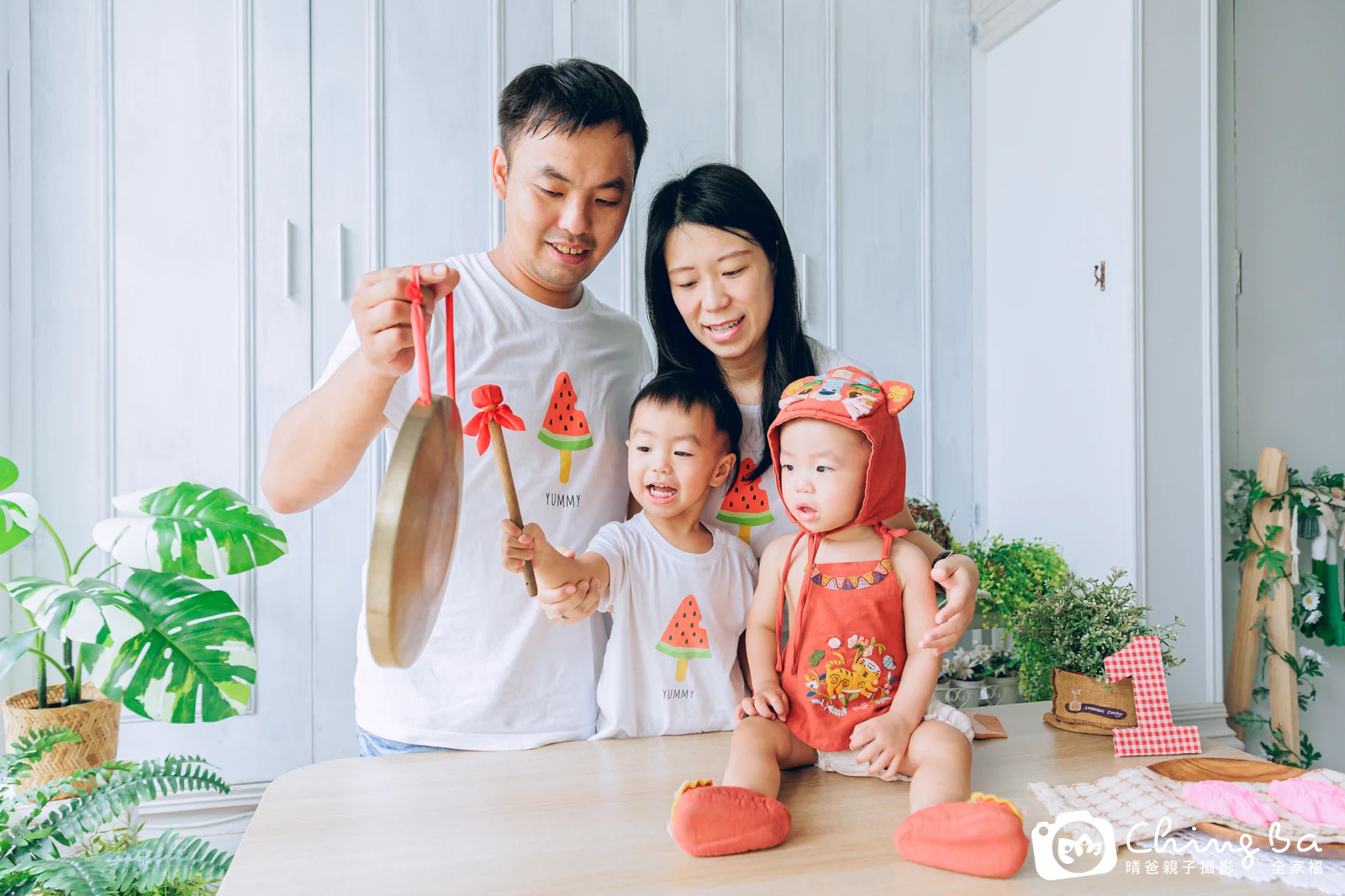 鈞鈞的台中小家庭抓周拍攝現場