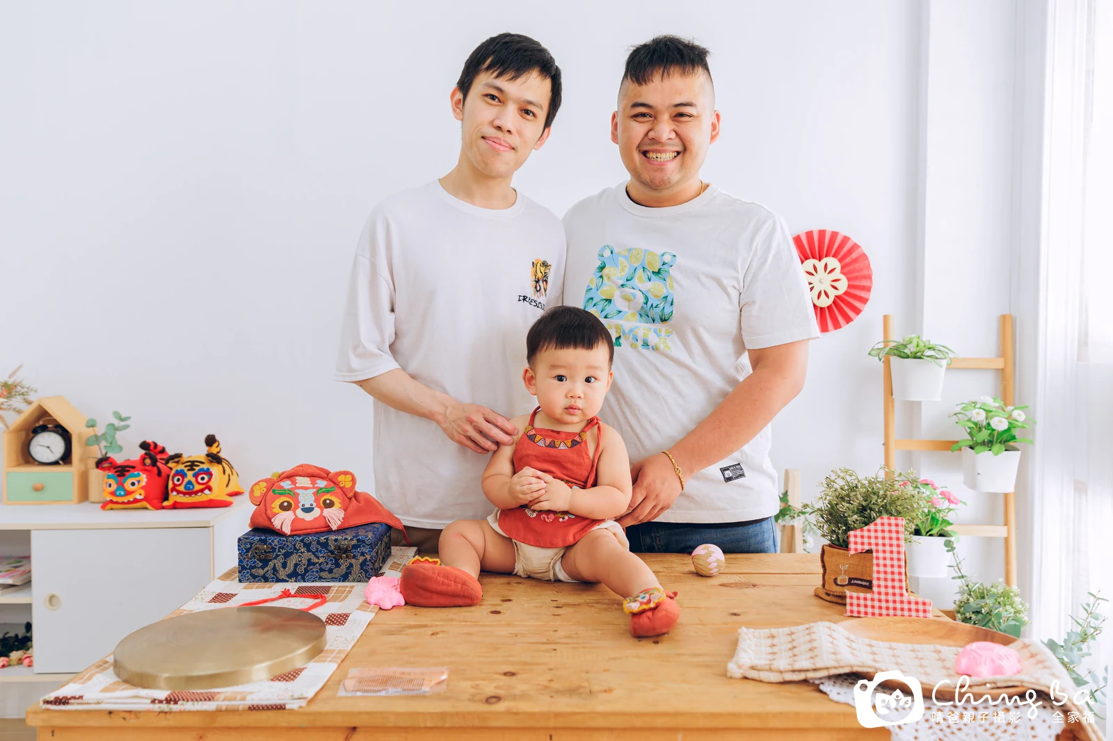 松松的台中小家庭抓周拍攝現場