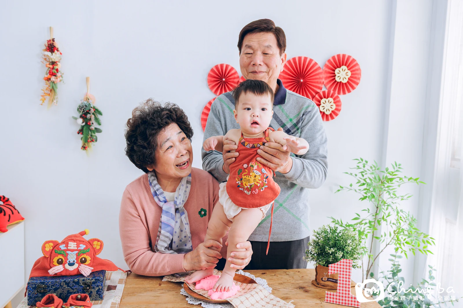 嵐的台中小家庭抓周拍攝現場