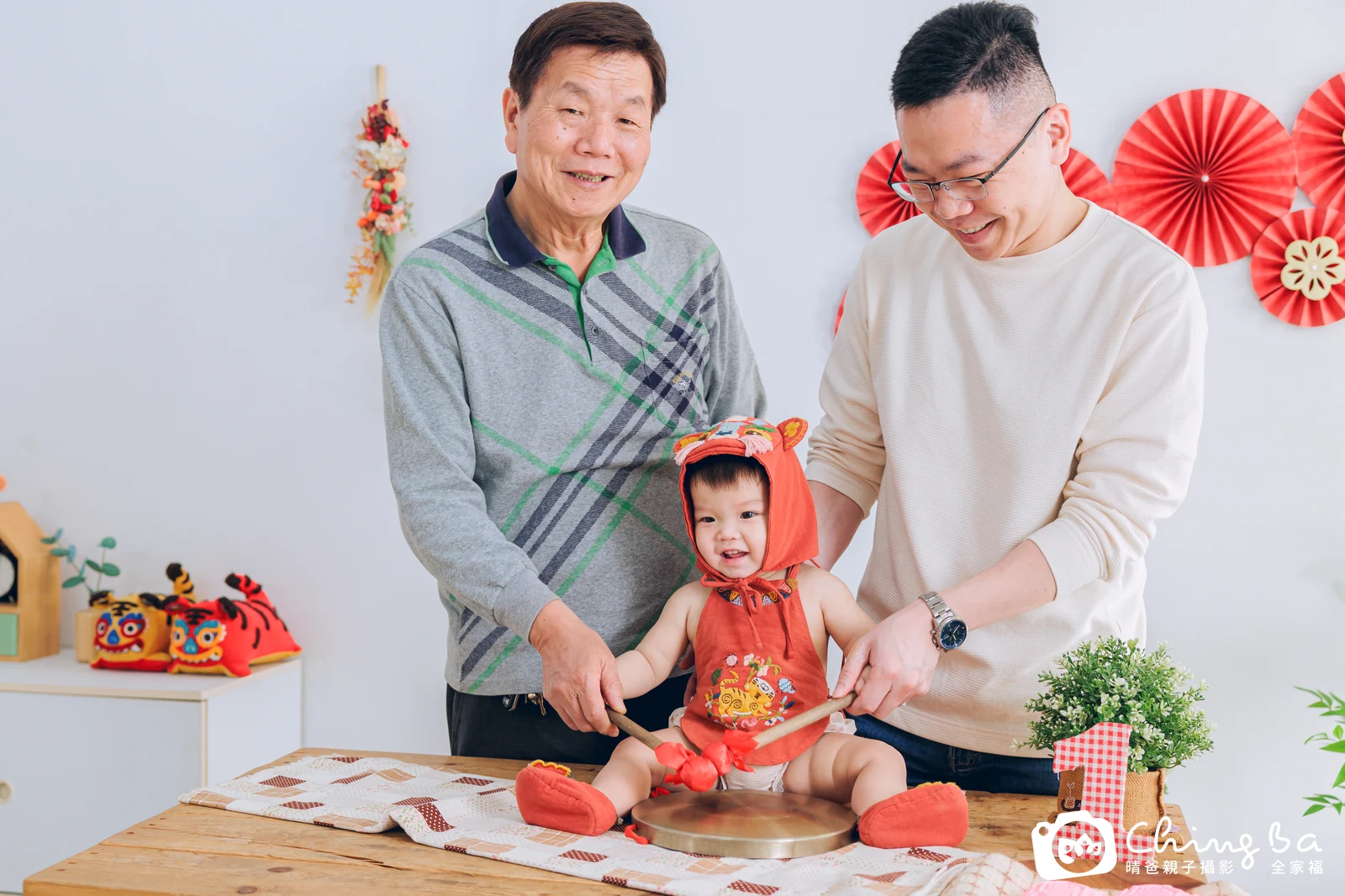 嵐的台中小家庭抓周拍攝現場