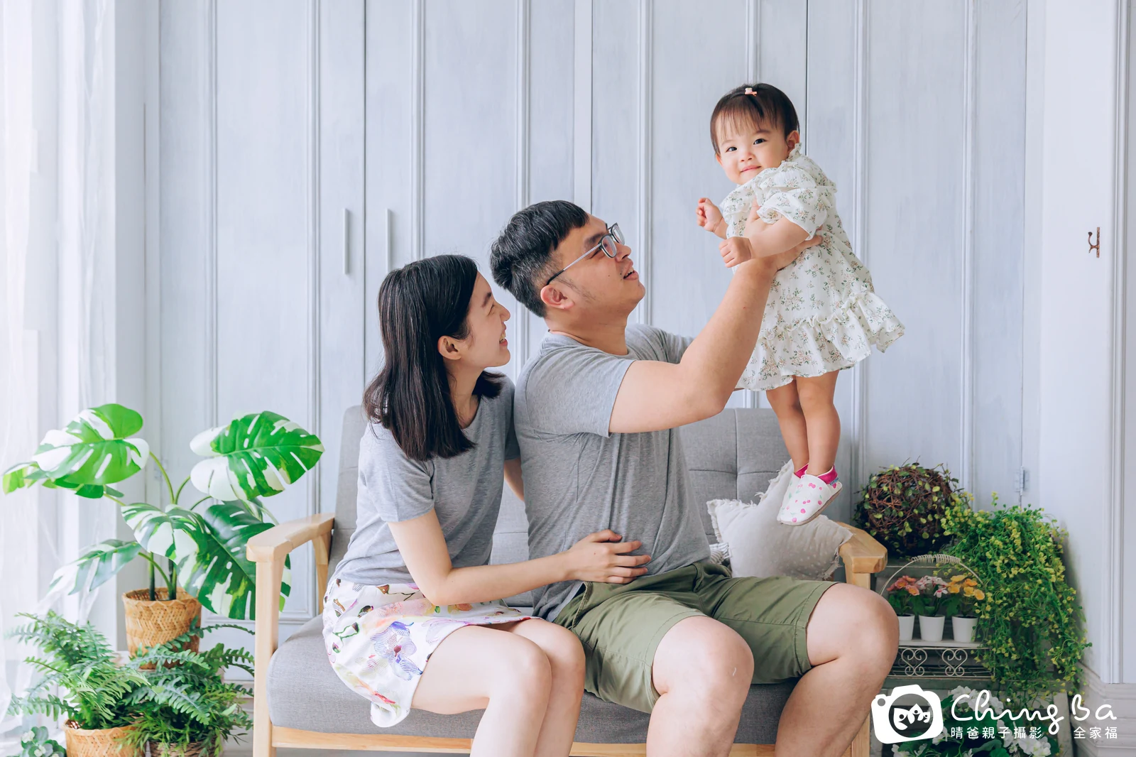 暄暄的台中小家庭抓周拍攝現場