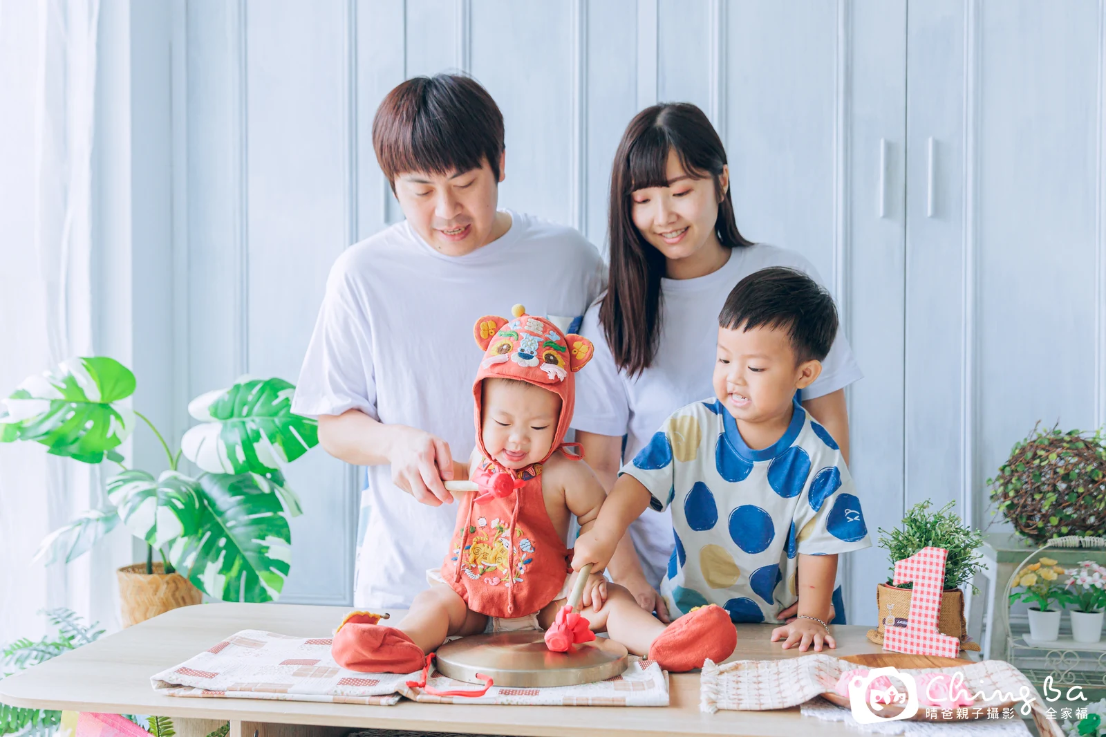 祐祐的台中小家庭抓周拍攝現場