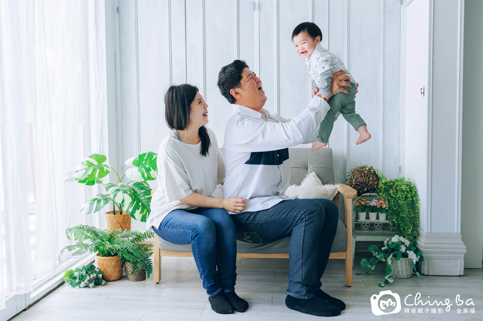 小紅馬的台中小家庭抓周拍攝現場