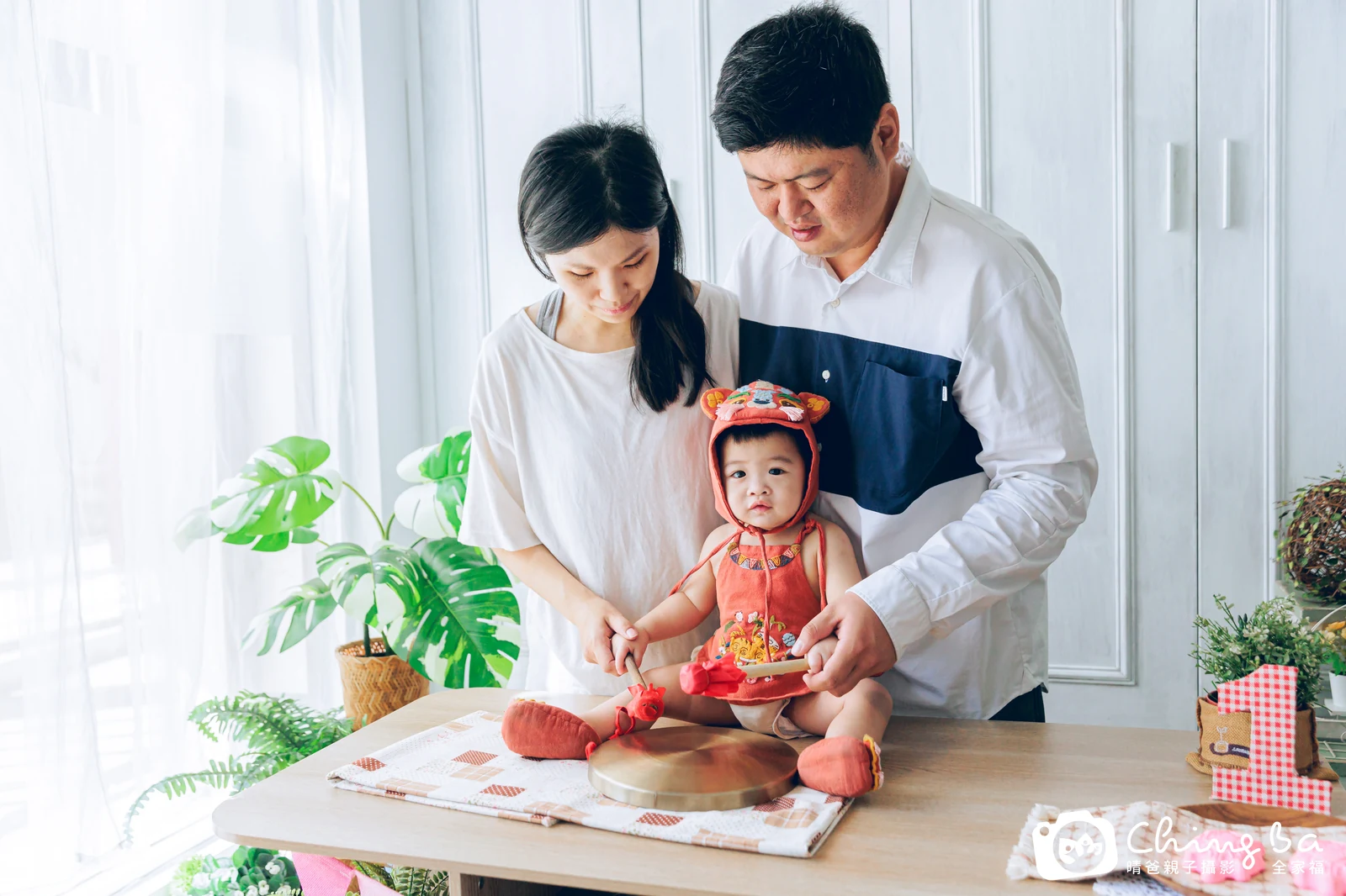 小紅馬的台中小家庭抓周拍攝現場