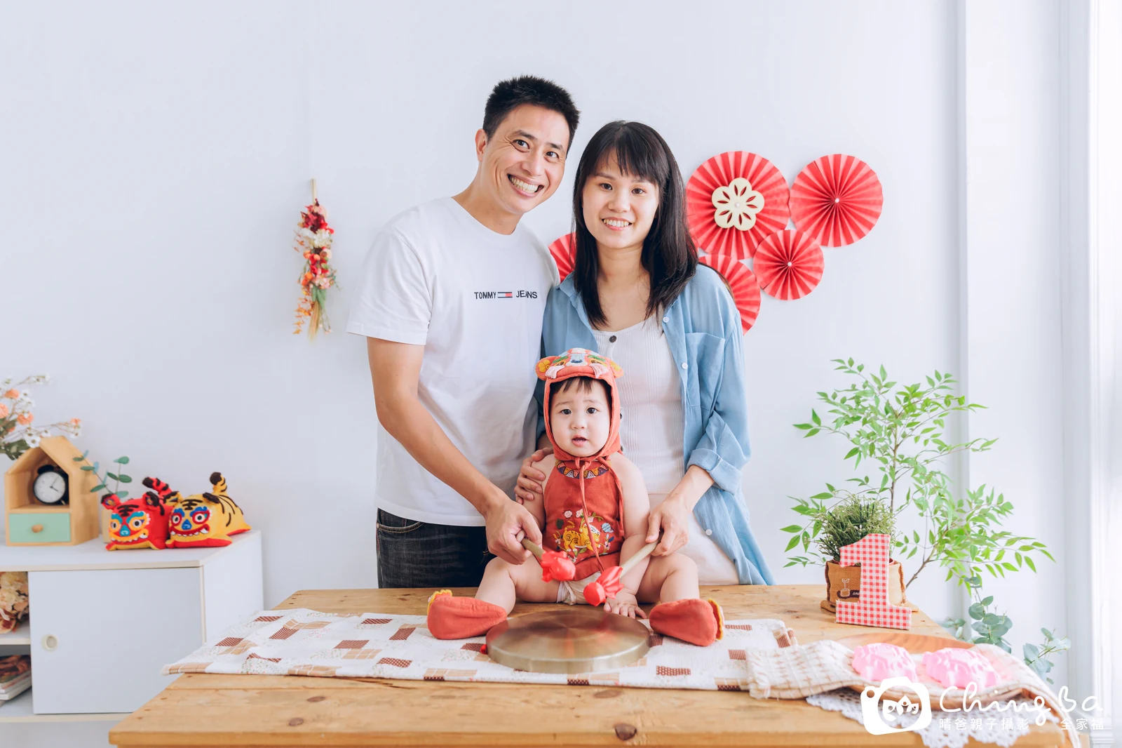 阿寓的台中小家庭抓周拍攝現場