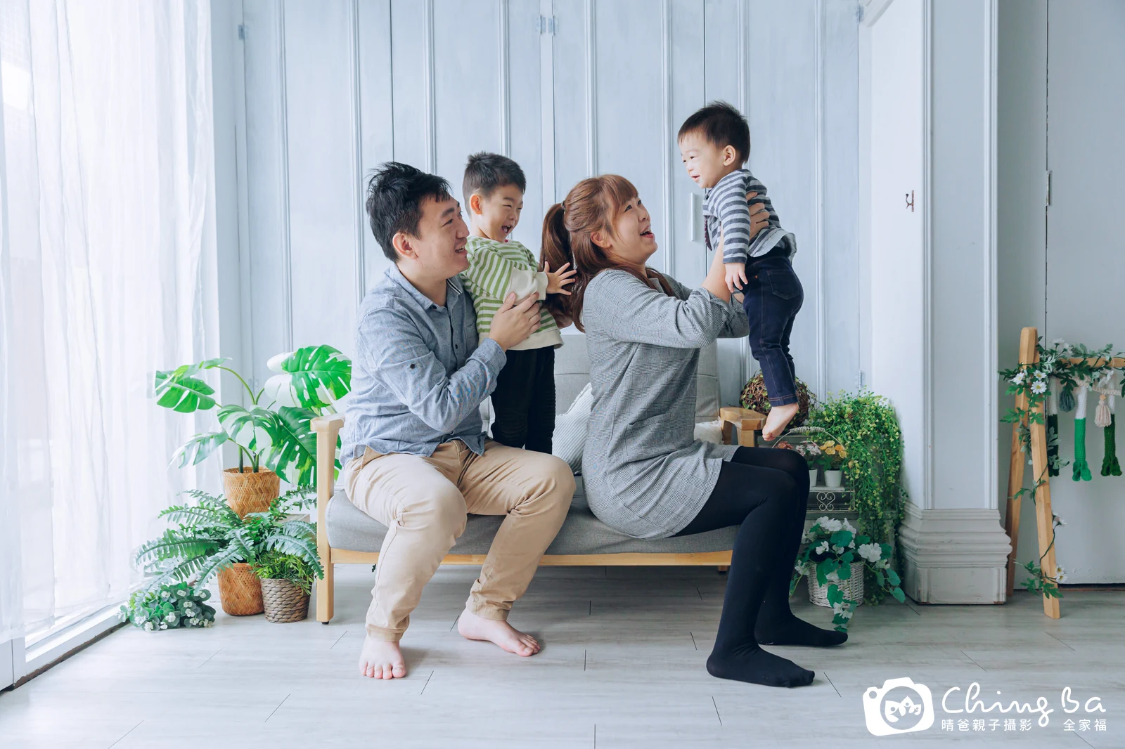 兔寶的台中小家庭抓周拍攝現場
