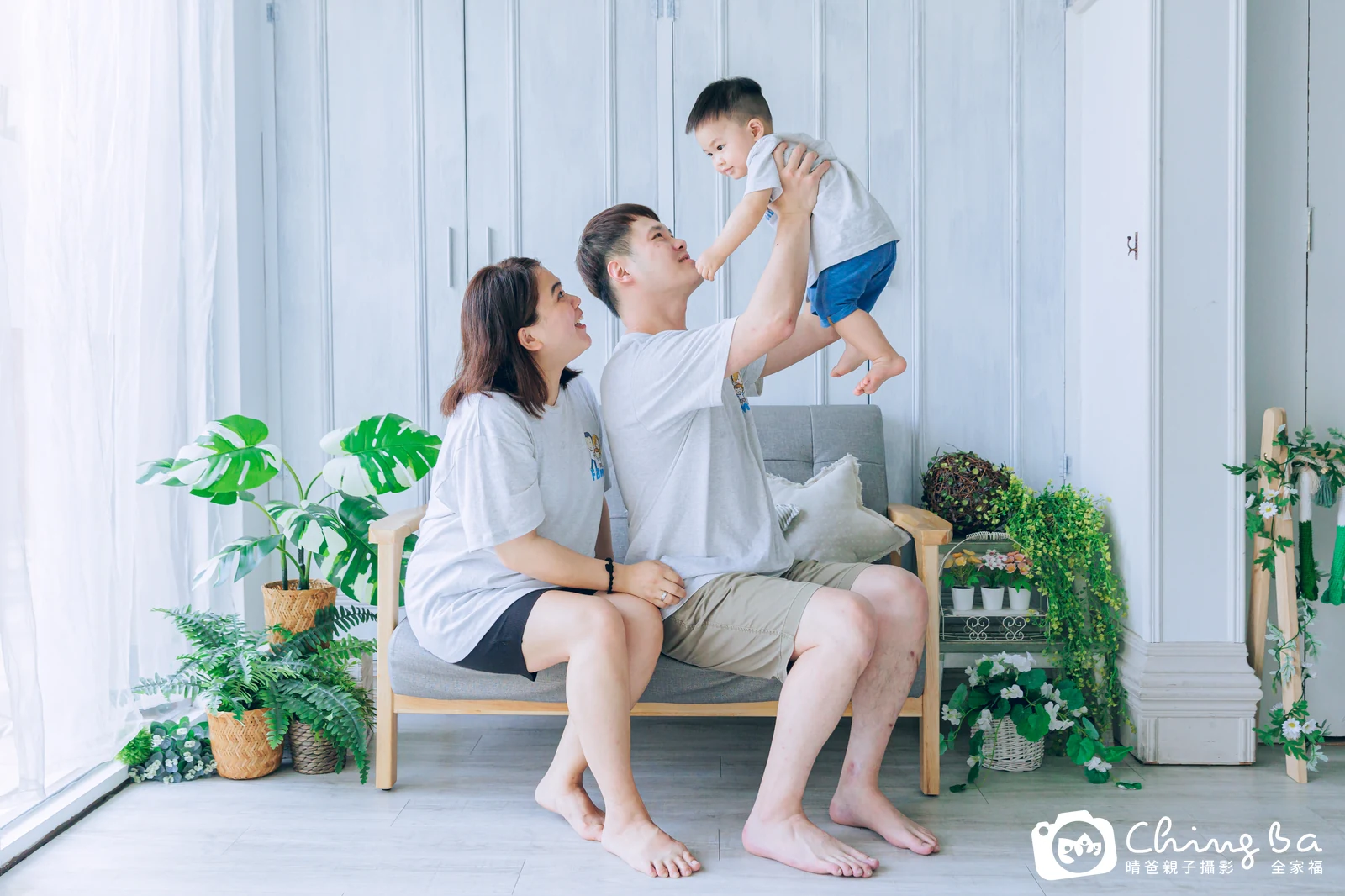 虎寶的台中小家庭抓周拍攝現場