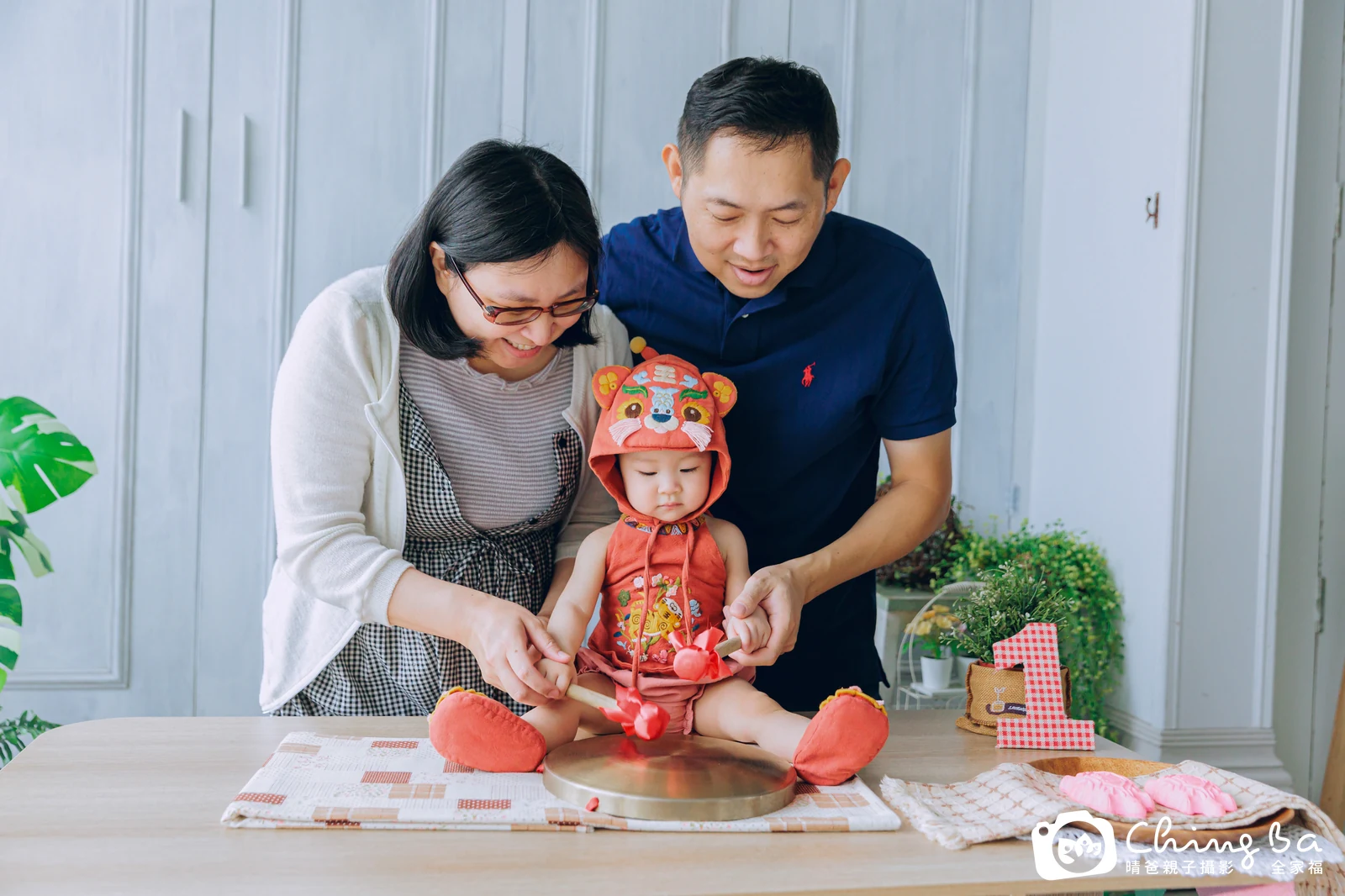 亭亭的台中小家庭抓周拍攝現場