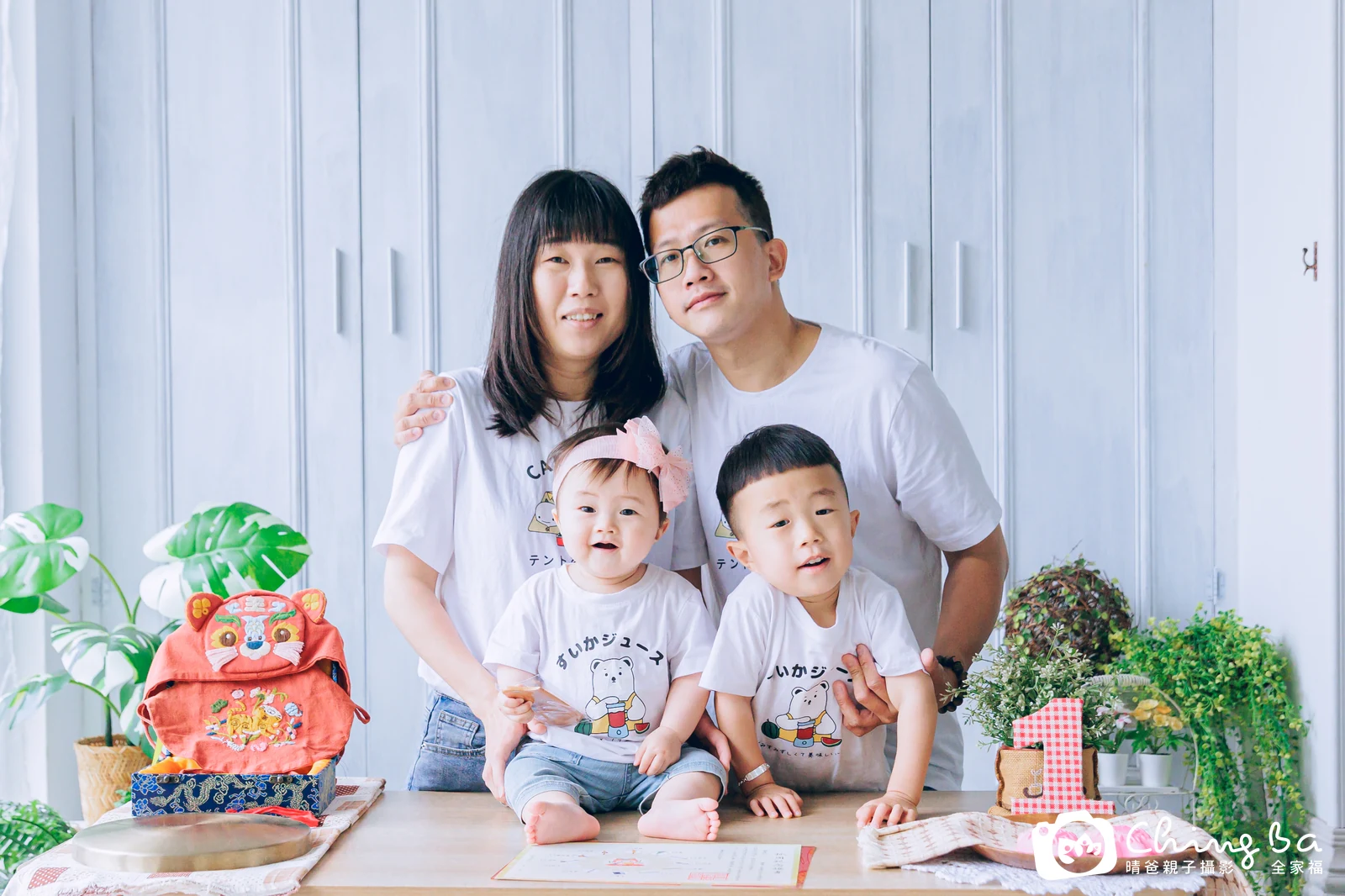 昕的台中小家庭抓周拍攝現場