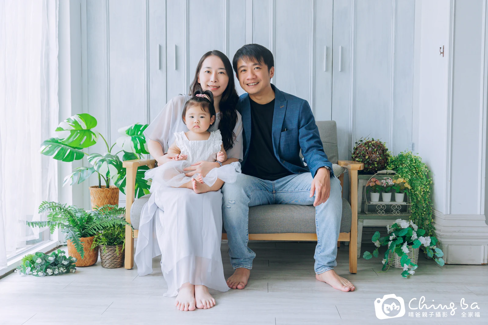 心的台中小家庭抓周拍攝現場
