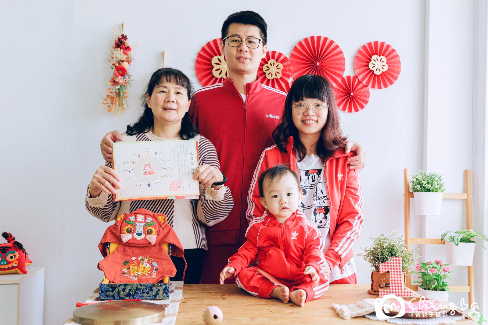 波波的台中小家庭抓周拍攝現場