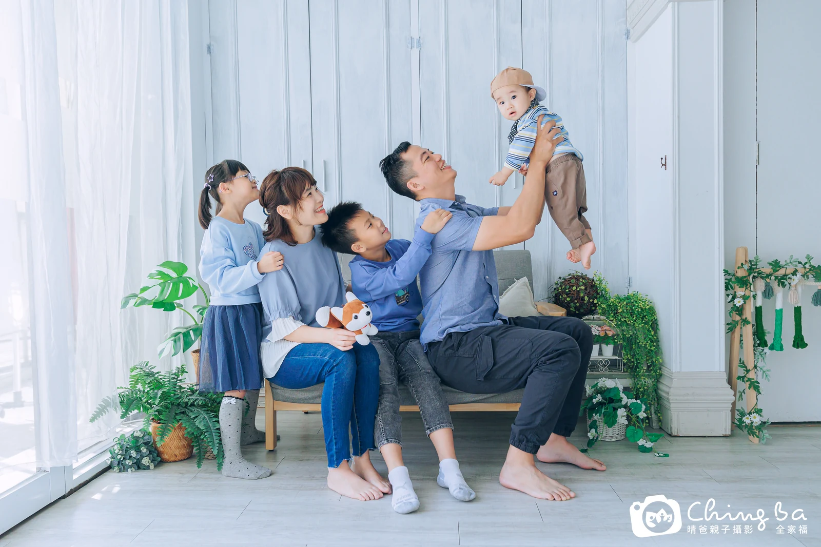 楷的台中小家庭抓周拍攝現場
