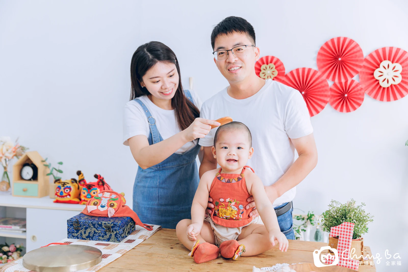 山在台中拍小家庭抓周的珍貴一刻