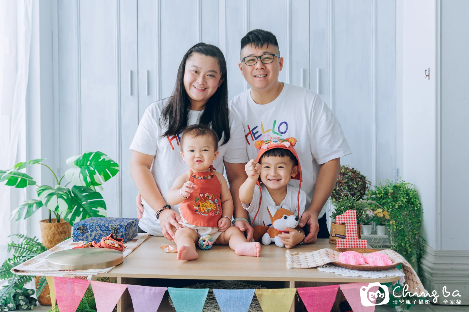 叡叡 1 歲寶貝 台中小家庭抓周紀念照｜晴爸親子攝影
