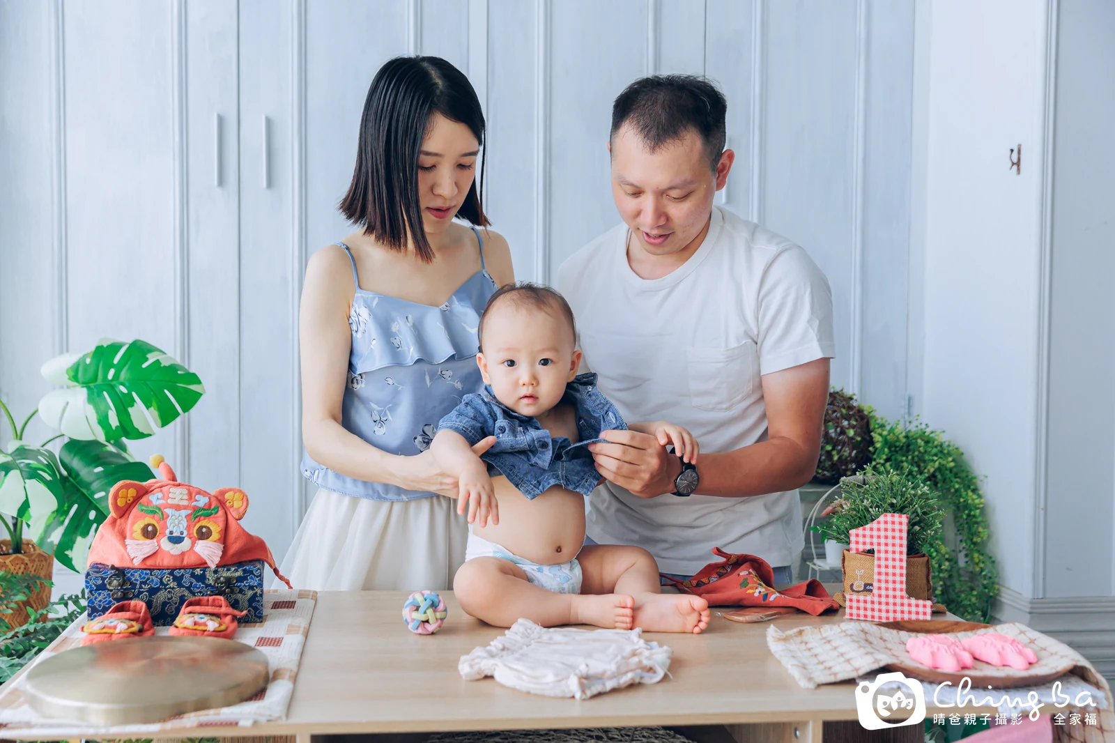 小Q周歲抓周儀式的紀錄（2024 年秋季）