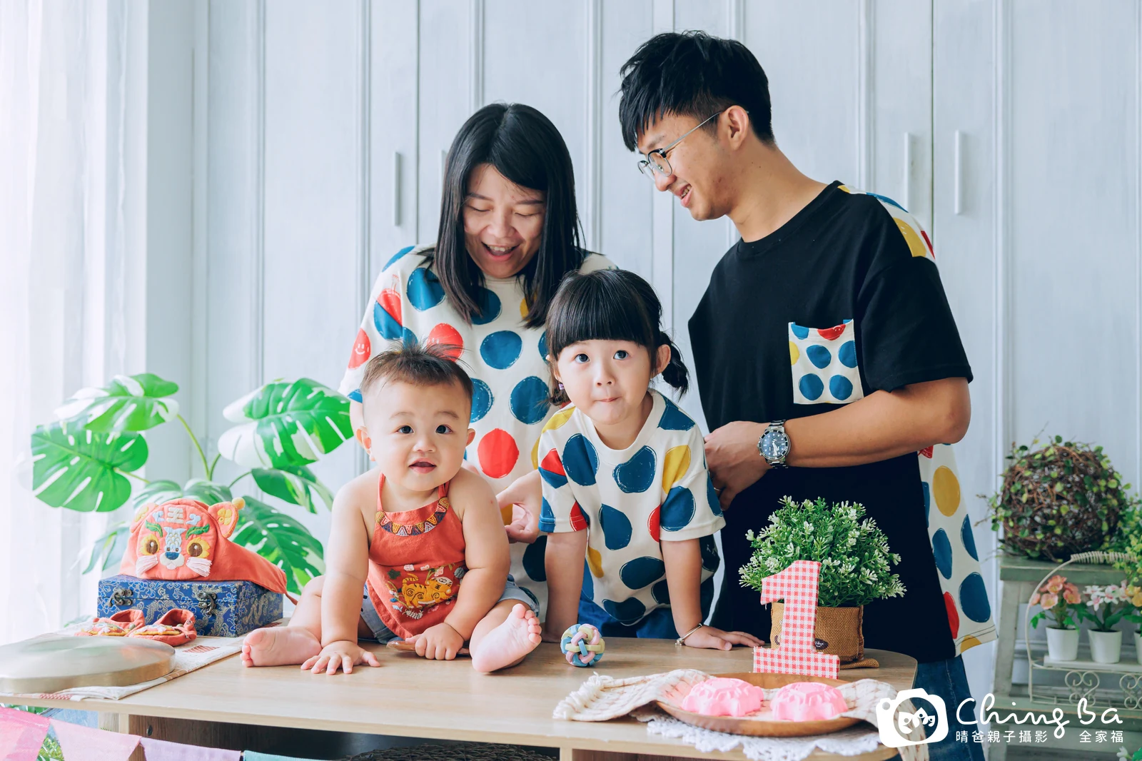 迪迪的台中小家庭抓周拍攝現場