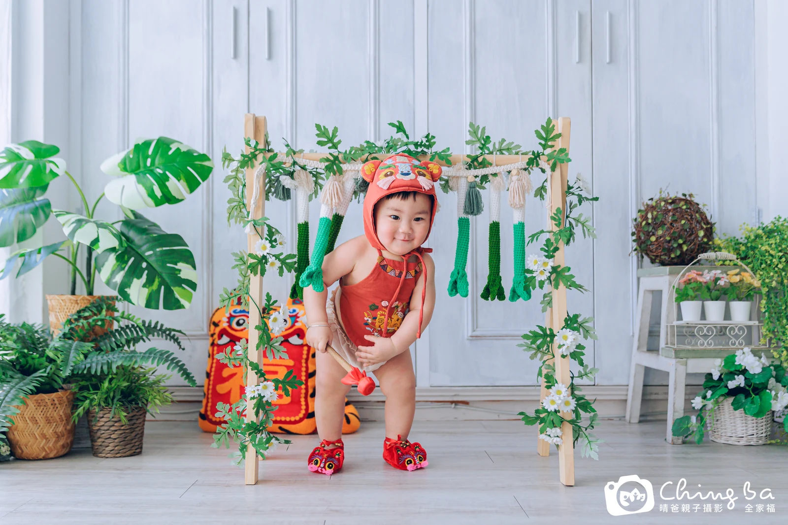 萌寶 1 歲寶貝 台中小家庭抓周紀念照｜晴爸親子攝影
