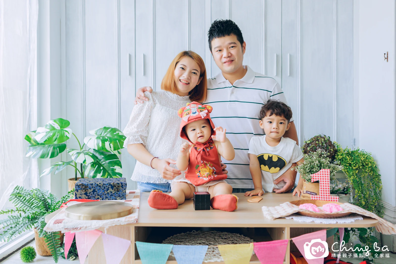 肉圓 1 歲寶貝 台中小家庭抓周紀念照｜晴爸親子攝影