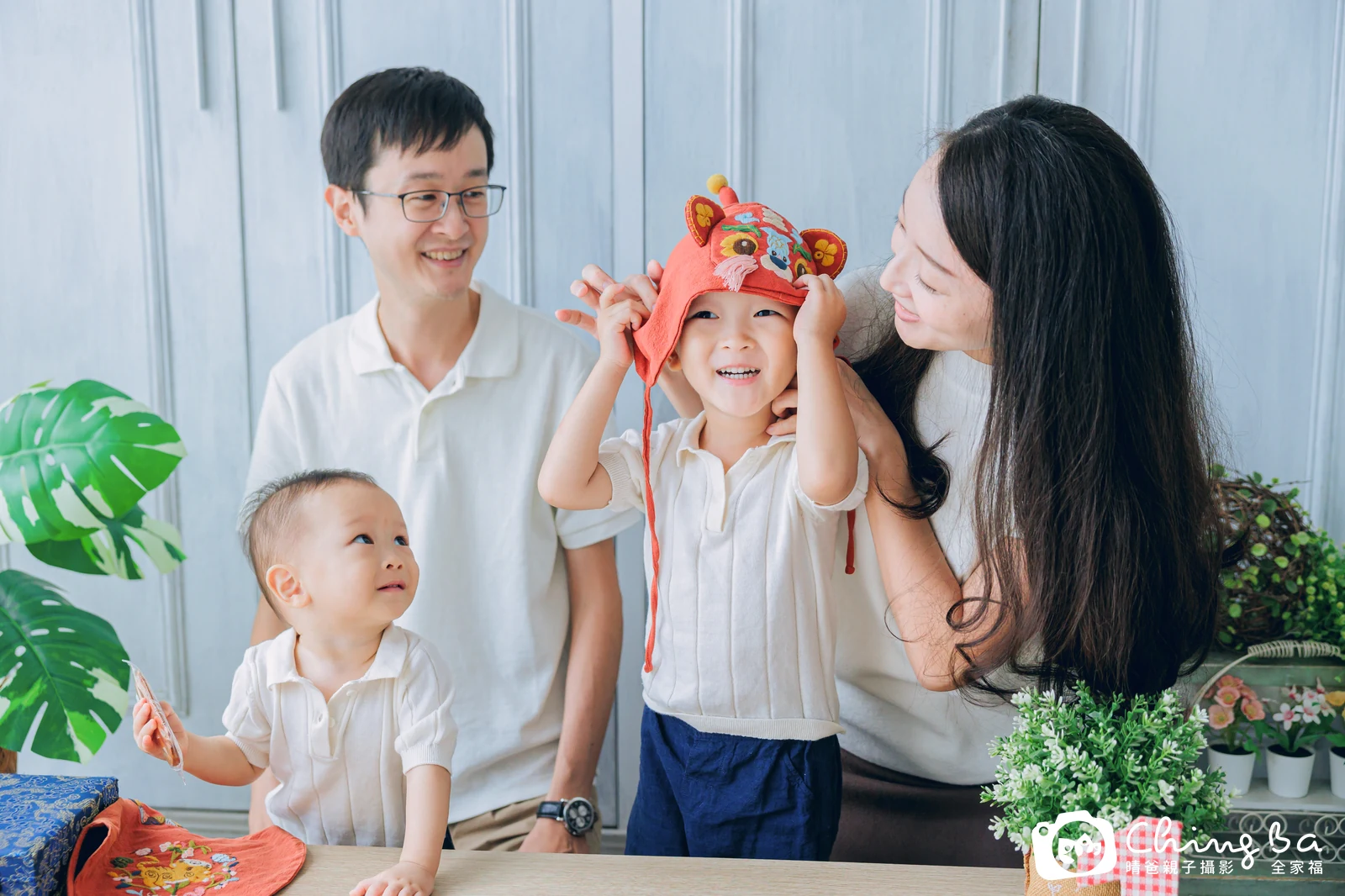 小Bo的台中小家庭抓周拍攝現場