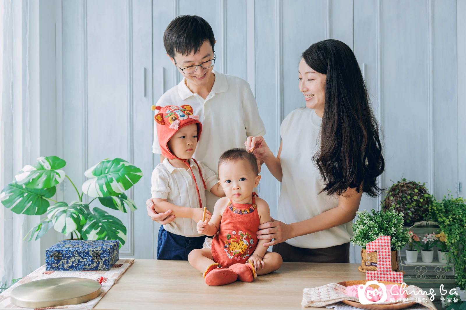 小Bo的台中小家庭抓周拍攝現場
