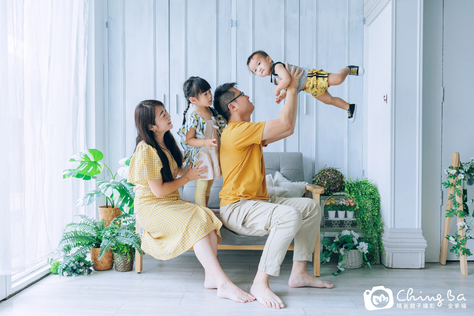 旺來的台中小家庭抓周拍攝現場
