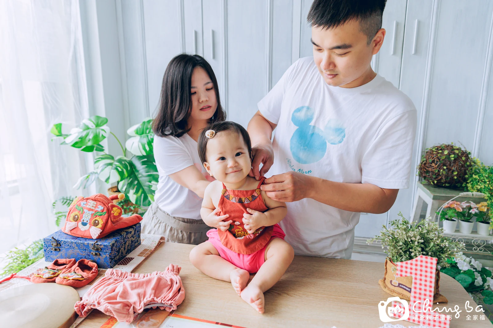 奷奷的台中小家庭抓周拍攝現場