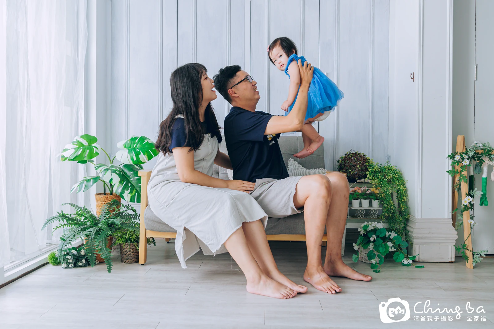 芮芮的台中小家庭抓周拍攝現場