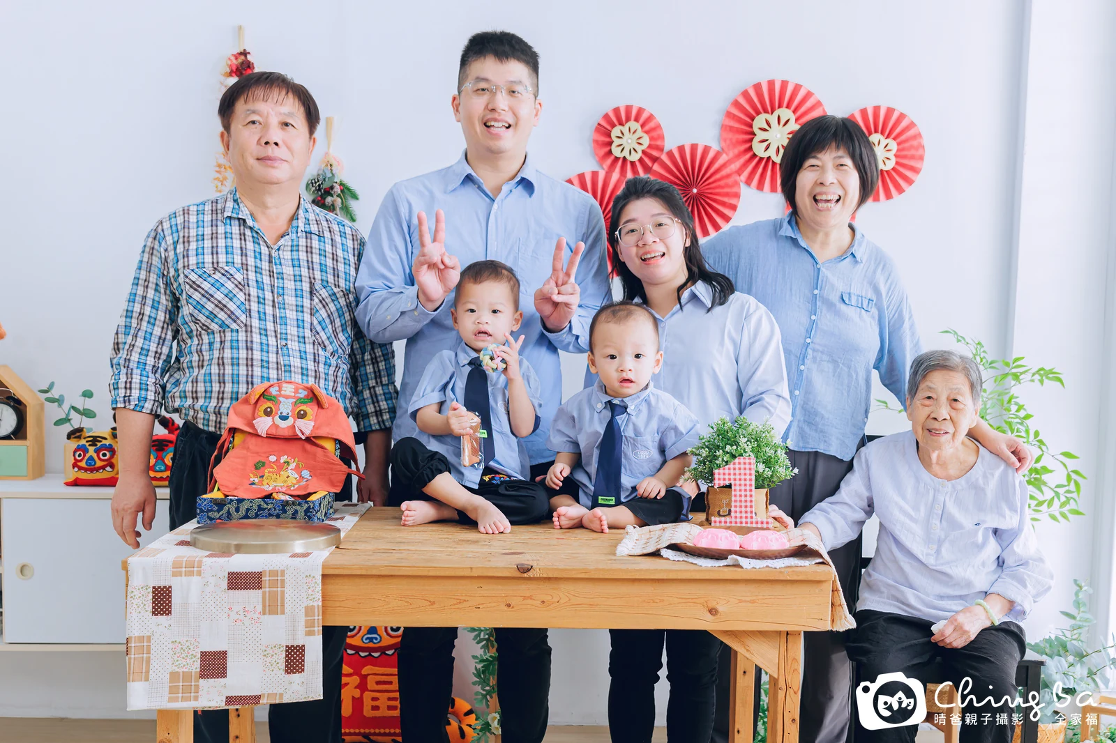維維 1 歲寶貝 台中小家庭抓周紀念照｜晴爸親子攝影