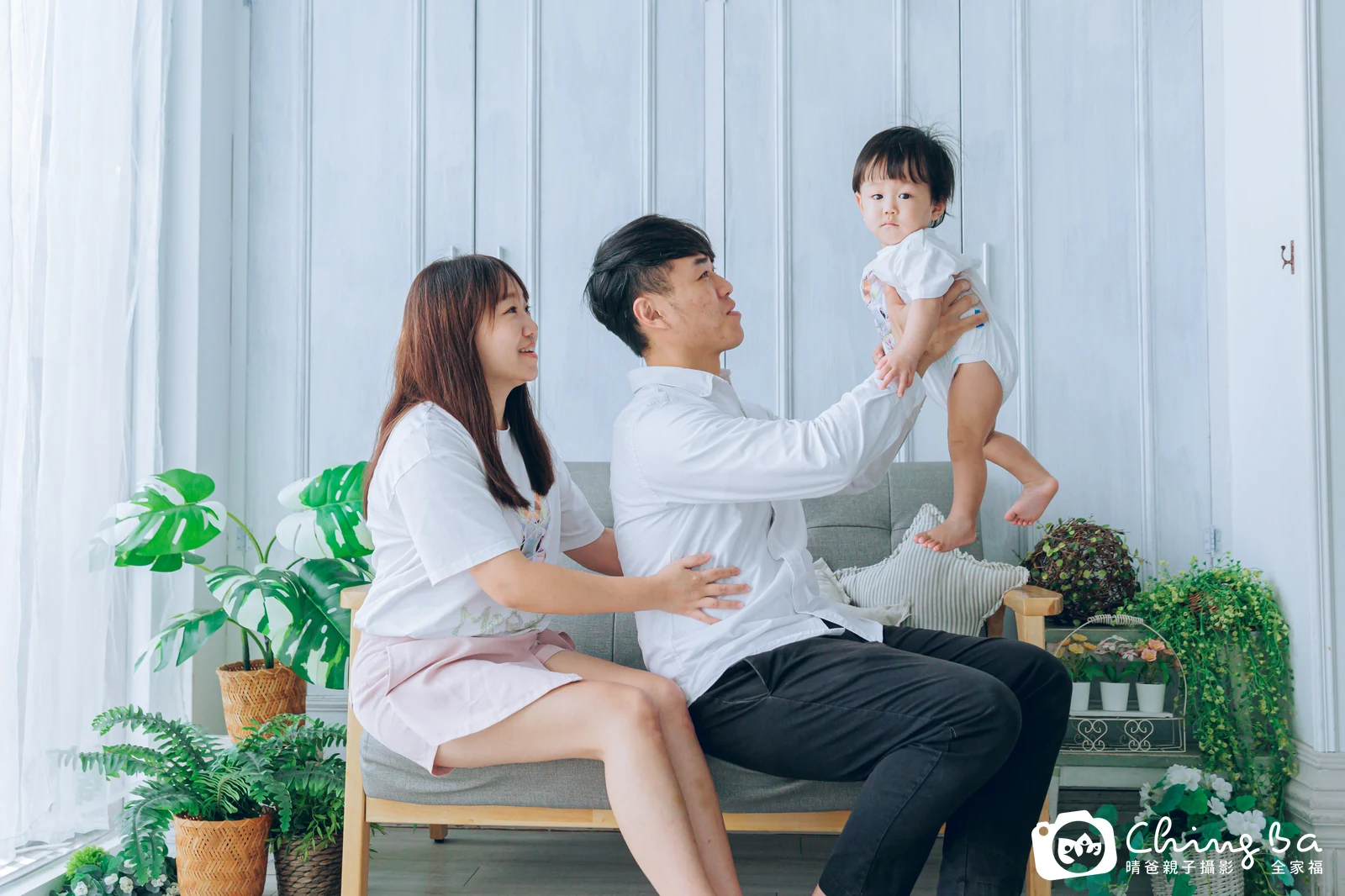 豪豪的台中小家庭抓周拍攝現場