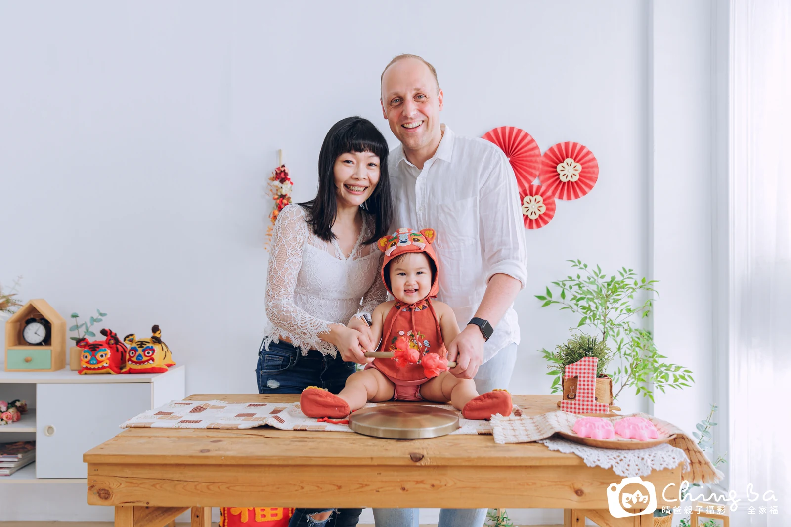 Alina的台中小家庭抓周拍攝現場