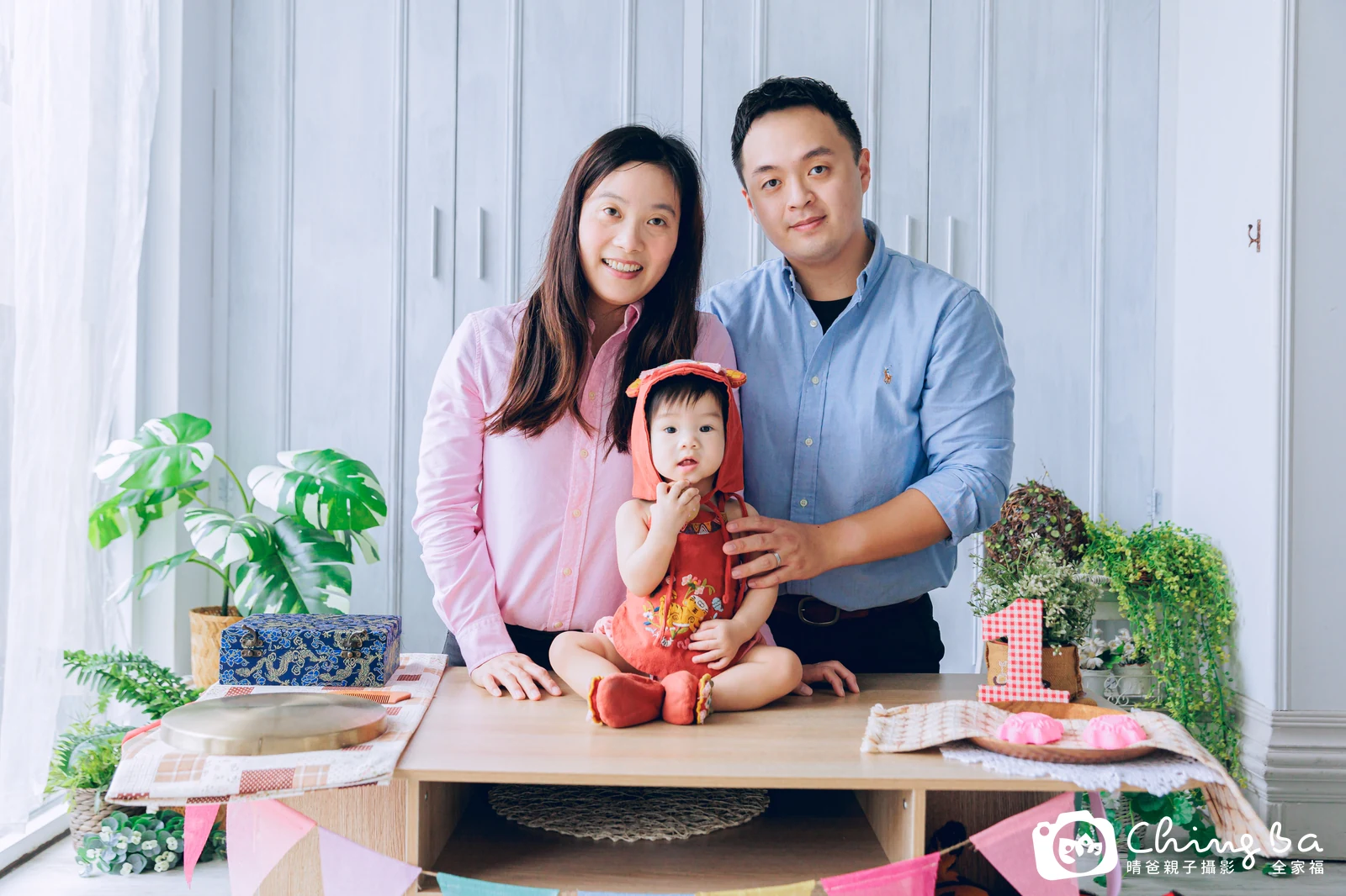 小璦的台中小家庭抓周拍攝現場