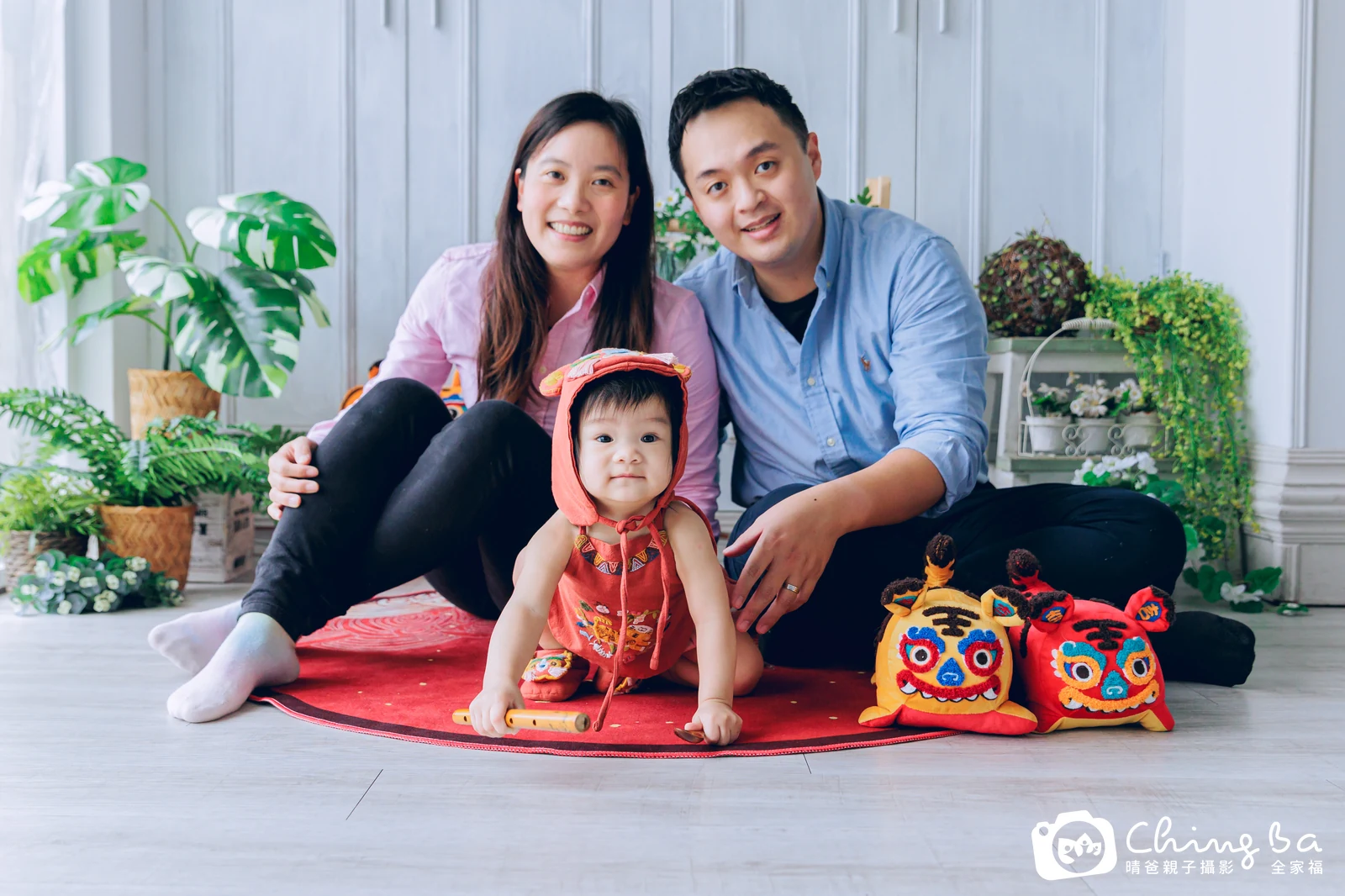 小璦 約 1 歲寶貝 台中小家庭抓周紀念照｜晴爸親子攝影