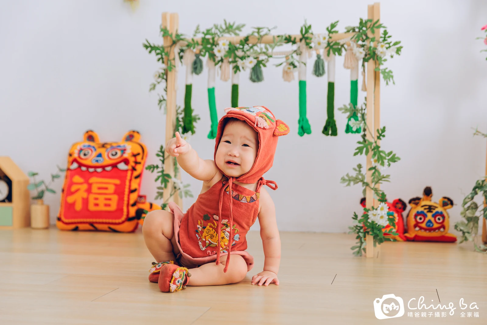 芮芮的台中小家庭抓周拍攝現場