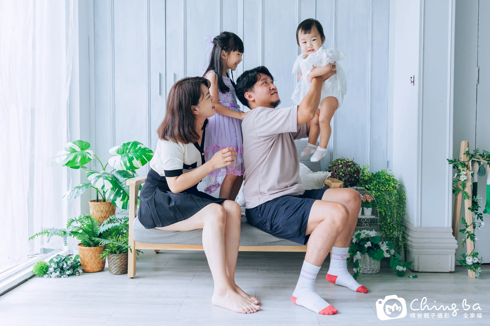 荳荳的台中小家庭抓周拍攝現場